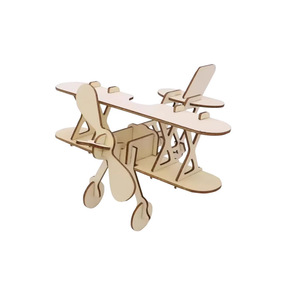 Puzzle 3D <span class=keywords><strong>en</strong></span> <span class=keywords><strong>bois</strong></span> <span class=keywords><strong>biplan</strong></span>, modèle d'<span class=keywords><strong>avion</strong></span> vintage à assembler, jouet éducatif pour enfants - Product Image 5