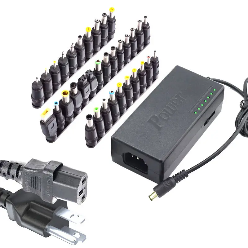 34pcs Universal Power Adapter Adjustable Portable Charger 96W 12V to 24V Laptop Computer Car Charger Charger