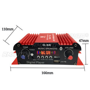 Amplificateur audio de voiture 600W 12V 2CH, amplificateur de puissance audio HIFI, amplificateur stéréo Bluetooth pour la maison et la voiture, radio FM, télécommande USB - Product Image 6