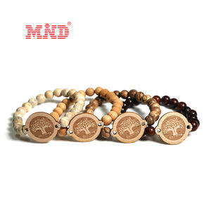 Değerli Taş Şifalı RFID NFC Bileklik Ahşap Çipli Otel Anahtar Kartı Kristal Doğal Taş Boncuklu Bilezik - Product Image 6