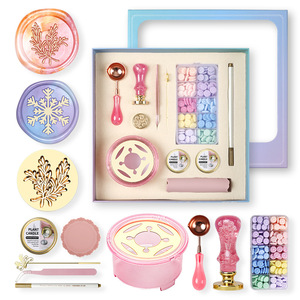 Mới bong bóng Hộp quà tặng trong suốt Skylight người mới bắt đầu hoàn thành công cụ thiết lập lửa sơn con dấu sáp hạt con dấu đầu lò thiết lập - Product Image 4