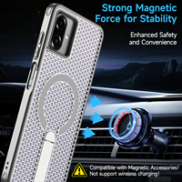 Étui magnétique de dissipation thermique pour Samsung A08 A07 A06 4G 5G, antichoc, avec support dissimulé, Fundas