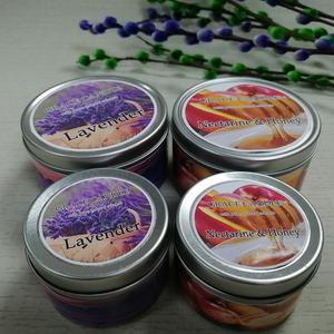 Vente en gros bougie parfumée personnalisée dans un récipient à bougie en étain <span class=keywords><strong>avec</strong></span> couvercle pour fête - Product Image 4