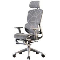 Chaise de bureau moderne en maille Hauteur réglable Design ergonomique Dossier à carreaux Siège creux Cadre en acier inoxydable Mousse Maison Longue assise