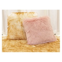 En gros décoration de la maison oreiller en fourrure artificielle moelleux laine taie d'oreiller luxe coussin décoratif oreiller Offre Spéciale