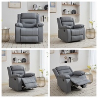 Ensemble de canapés inclinables manuels 3+2+1 en cuir PU moderne, fauteuil à bascule sans accoudoirs 3 places avec massage chauffant et rafraîchissant, structure en bois pour salon