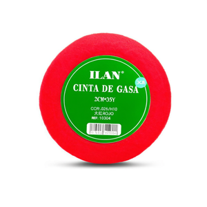 Cinta de Gasa ILAN de 2 cm x 35 yardas, Roja, para Manualidades y Costura - Product Image 2