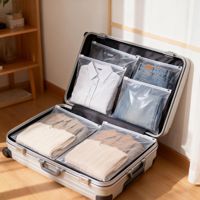 Sacs refermables en PE transparent givré écologiques avec fermeture éclair, pochettes d'emballage à glissière imprimées en sérigraphie pour vêtements - Bolsas Para Ropa