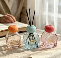 Bouteilles de diffuseur d'arômes en verre de luxe vides, personnalisables avec logo, 50 ml, 100 ml, colorées, pour la décoration de la maison
