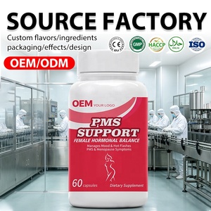 Capsules pour la ménopause en marque blanche OEM, emballage personnalisé, plusieurs designs d'étiquettes, options bouteille + boîte et MOQ flexible - Product Image 1