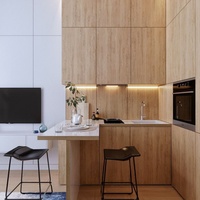 Cuisine modulaire contemporaine de haute qualité en contreplaqué et panneaux de particules, style australien, européen et américain, pour appartement