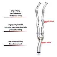 Pour VW Volkswagen Passat R36 B6 3.6 V6 : Downpipe haute performance Plug and Play, polissage pour un son d'échappement amélioré et fluide