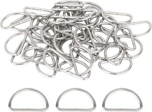 BTYMS Pieces Metal D Rings Inch Multi Purpose Non Welded D Ring For <b>Purse</b> Keychains Belts Dog Collar Buckle Strap Sewing Accesso - Product Image 1