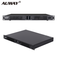 Amplificateur de puissance numérique 1U 350W 2 canaux classe D, amplificateur audio professionnel, montage en rack 19'', amplificateur de haut-parleur passif 4 ohms 550Wx2