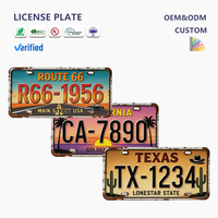 Plaque d'immatriculation vintage en aluminium, rectangulaire, décorative, style rétro, personnalisée, pour bars et cafés, avec impression en relief, design tendance