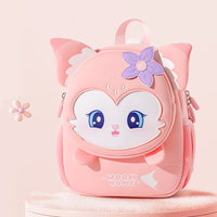 Nouveau design tendance, sac à dos en néoprène pour enfants avec fermeture à glissière, cordes anti-perte, unisexe, 3-6 ans, motifs mignons de dinosaures et de lapins