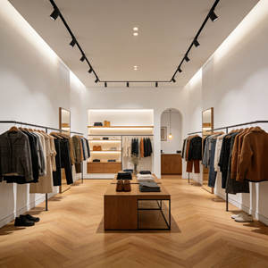 Étagère de présentation de vêtements personnalisée, étagère de suspension de vêtements, étagère de présentation de vêtements commerciale pour magasin - Product Image 2