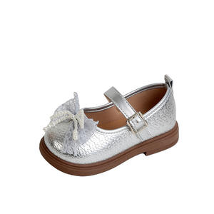 Chaussures élégantes pour filles, enfants, printemps, automne, en dentelle, avec nœud papillon, style Mary Jane, en cuir PU, semelle souple, chaussures habillées formelles - Product Image 5