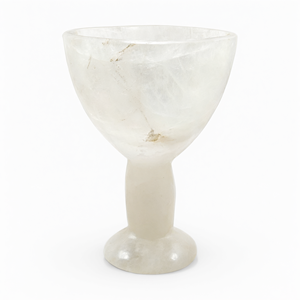Magnifique verre à martini en pierre précieuse de quartz blanc - UNIQUEMENT 1 PIÈCE - Product Image 3