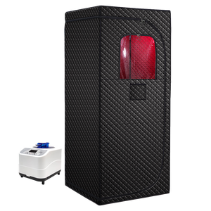 Cabine de sauna à vapeur compacte et pliable, modèle pour une personne, avec fonction de vapeur humide pour la relaxation et la détoxification à domicile - Product Image 4