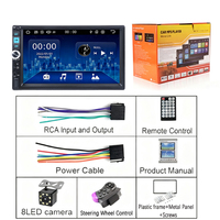 Reproductor MP5 Universal para Auto de 7 Pulgadas con Bluetooth, Ranura para Tarjeta TF, Radio FM, Mirror Link, Control del Volante, Estéreo, USB y Cámara de Reversa