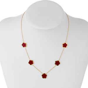 สร้อยคอใบหญ้าห้าแฉกประดับมุกเปลือกหอยเคลือบทอง PVD18k คุณภาพสูง ขายส่งและขายปลีกจากโรงงาน - Product Image 2