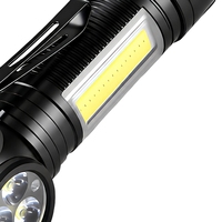 Lampe de travail LED COB rechargeable, lampe torche magnétique, lampe de travail rotative avec clip pour atelier, réparation automobile, camping