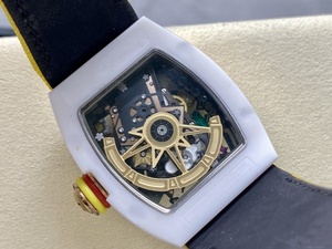 Happy-face white ceramic hollowed-out watch - luxurious high-quality waterproof mechanical watch, 41mm <b>automatic</b> movement - Product Image 5