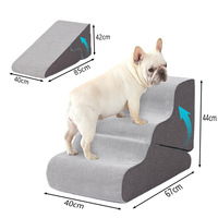 Escalier pour animaux de compagnie en bois, marchettes pour chien, rehausseur de lit pour petit chien, échelle de chevet, échelle d'escalade pour chiot et chat, respirant, amovible et lavable