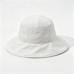 Chapeau de soleil blanc à large bord pour femme, protection UV UPF 50+, style bob <span class=keywords><strong>avec</strong></span> sangle sous le menton, broderie 3D, décontracté pour l'extérieur - Product Image 5