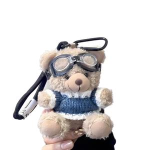 Großhandel Kreativität <span class=keywords><strong>Pilot</strong></span> Mini Teddybär Schlüsselanhänger mit Kleidung und Sonnenbrille Kinder Taschenanhänger Auto-Anhänger Schlüsselkette - Product Image 5