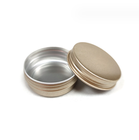 Boîte de conserve vide en aluminium de 10g 15g 30g 50g 60g 80g 100g 150g 6 oz en cuivre doré mat pot en aluminium contenant de baume à lèvres