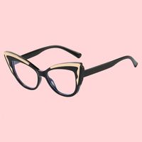 Lunettes optiques unisexes tendance avec monture ronde en PC, anti-lumière bleue, verres plats bicolores, lunettes personnalisées