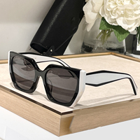 Lunettes de soleil œil-de-chat de luxe pour femme, monture large en acétate, verres dégradés, protection UV400, attribut optique, confortables et tendance