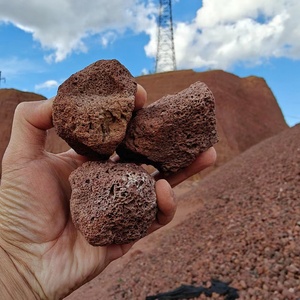 Pierre de lave volcanique naturelle rouge et noire |   Scories poreuses pour filtre d'<span class=keywords><strong>aquarium</strong></span>, aménagement paysager et substrat pour plantes succulentes - Product Image 1
