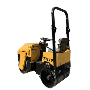 big discount TR10 factory price mini hydraulic vibratory road roller spray nozzle roller compactor mini road roller