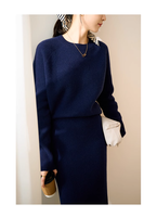Ensemble de jupes tricotées en cachemire pour femmes Pull tricoté Jupe tricotée