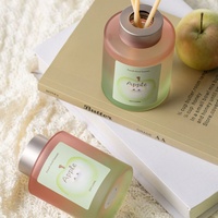 Diffuseur de parfum aux fruits de luxe 120 ml, flacon en verre rond dégradé givré, parfum personnalisé, coffret cadeau de bienvenue