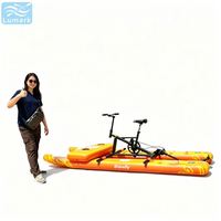 Vélo aquatique à pédales plat, 1 place, cadre en aluminium avec tapis flottant avant, hydrodynamique, pour hôtel, pliable, de Chine, Lumark