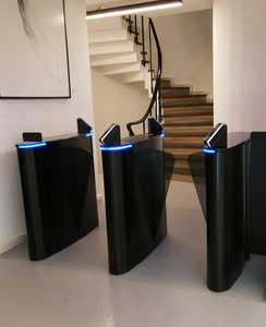 Nuevo Diseño de Torniquete de Barrera Abatible de Doble Núcleo con Motor sin Escobillas, Sistema de Control de Acceso con Reconocimiento Facial, Entrada/Salida Bidireccional - Product Image 6