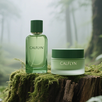 CALFLYN orman Reverie koku set-zümrüt yeşil şişeler (parfüm + katı balsamı) | OEM/ODM özel etiket