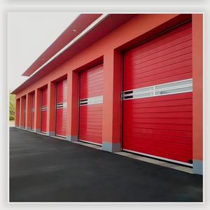 <span class=keywords><strong>Porte</strong></span> <span class=keywords><strong>de</strong></span> <span class=keywords><strong>garage</strong></span> à enroulement rapide en aluminium sur mesure avec moteur, panneaux <span class=keywords><strong>de</strong></span> sécurité, volets anti-ouragan pour l'extérieur des maisons - Product Image 1