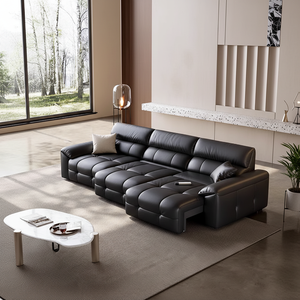 <span class=keywords><strong>Canapé</strong></span>-lit électrique moderne italien trois places en cuir véritable, fonctionnel et intelligent, avec système coulissant, pour villa - Product Image 2