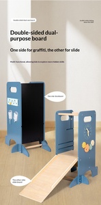 Taburete <span class=keywords><strong>de</strong></span> madera para niños con pasamanos para habitación infantil, baño, <span class=keywords><strong>guardería</strong></span>, torre <span class=keywords><strong>de</strong></span> aprendizaje, muebles multifuncionales para niños - Product Image 2