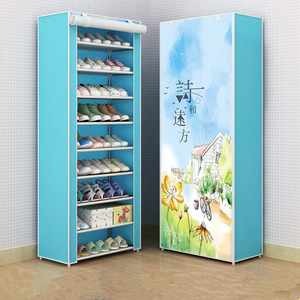 <span class=keywords><strong>Zapatero</strong></span> de acero Cedar Space de 10 niveles con rejilla antipolvo y puerta enrollable, armario de tela que ahorra espacio para almacenamiento en la entrada del hogar - Product Image 3