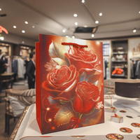 Sac cadeau carte blanche dorée pour la Saint-Valentin Sacs en carton ivoire Gaufrage sérigraphie Stratification Différentes tailles Emballage en fourrure