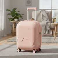 Valise pour enfants durable avec roulettes pivotantes à 360°, coque rigide en ABS, serrure à code TSA, sac de voyage imperméable