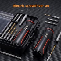 Mini perceuse-visseuse électrique sans fil 2 en 1 avec batterie au lithium, tournevis de précision, embouts en alliage d'aluminium, outil à entraînement 1/2 pouce