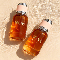 Flacons de parfum de luxe en verre transparent mat cylindriques personnalisés de 30 ml, 50 ml, 100 ml, emballage vide avec pulvérisateur à pompe, boîte de vaporisateur cosmétique