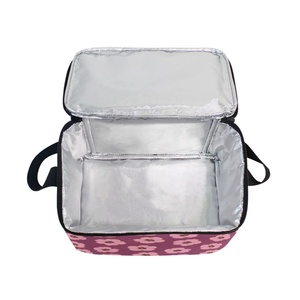 Bolsa Refrigerante Pequeña de Aluminio con Diseño Floral Aloha Personalizado en Rosa, para Bebidas, Ideal para Carrito de Golf - Product Image 2